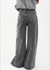 IVY-Tyla Oversize Jeans Wash Faded Grey Cannes