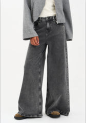 IVY-Tyla Oversize Jeans Wash Faded Grey Cannes