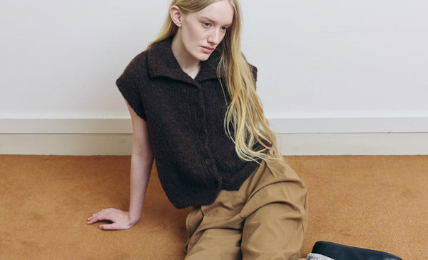 Inti knite Wear cardigan Anabel Cuelo chocolade bruin