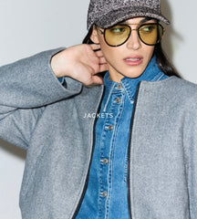 IVY-Adaleide Bomber Jacket - Grey Melange