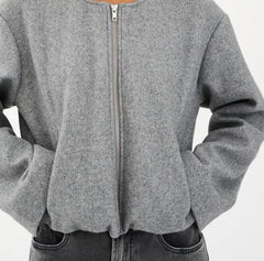 IVY-Adaleide Bomber Jacket - Grey Melange