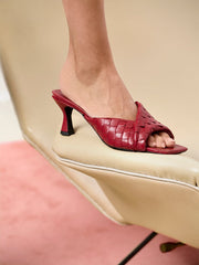 Dante6-Moyra Leren muiltjes met hak