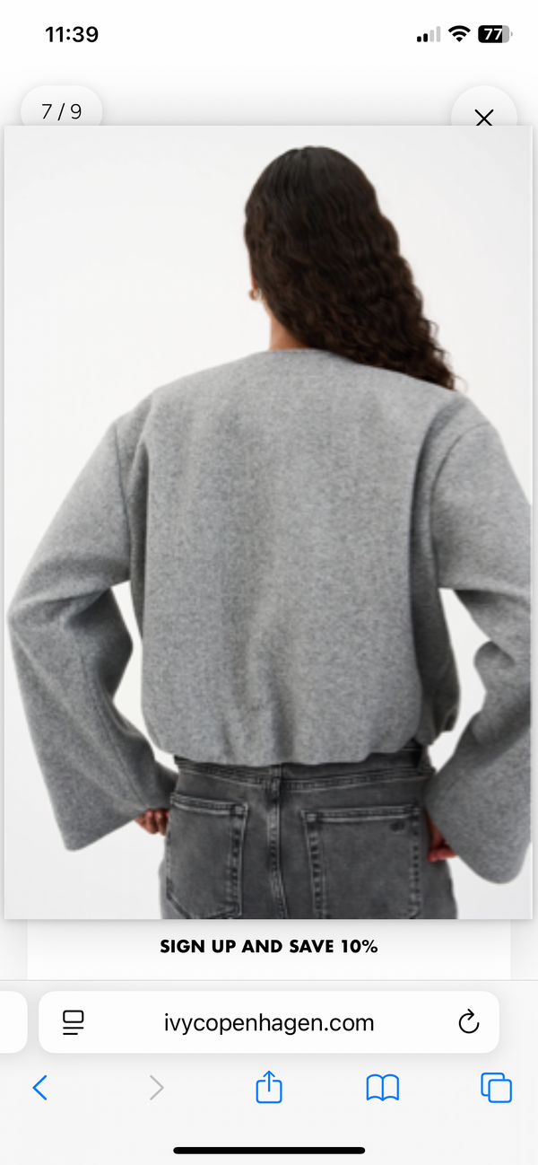 IVY-Adaleide Bomber Jacket - Grey Melange