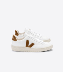Veja V-12 LEATHER WHITE CAMEL