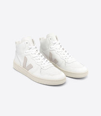 Veja V-15 LEATHER WHITE