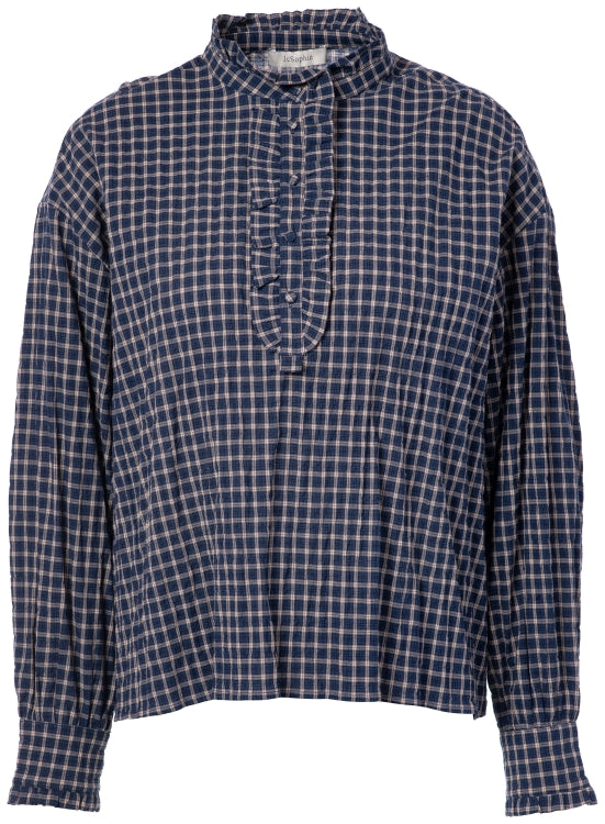 JC Sophie Blue check Paraguay blouse