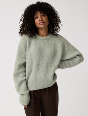Alchemist-Sage Groene Alpaca Sweater Sesame