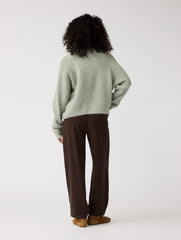 Alchemist-Sage Groene Alpaca Sweater Sesame